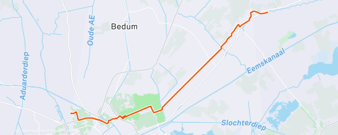 Map of the activity, Eindelijk weer eens fietsen