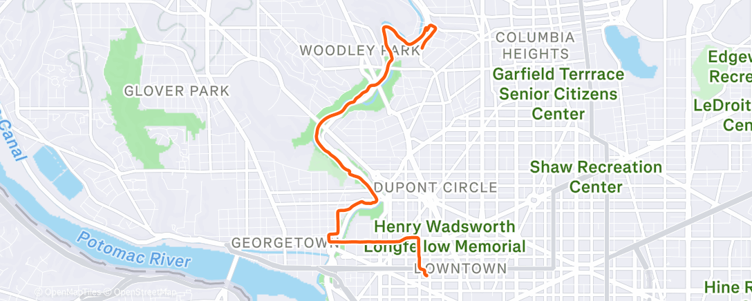 Mappa dell'attività RCP Commute Home