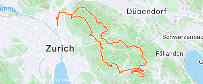 Route map of Zürich Loop