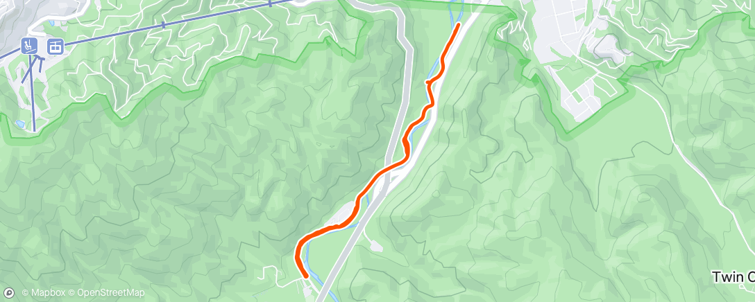 Map of the activity, Afternoon Hike