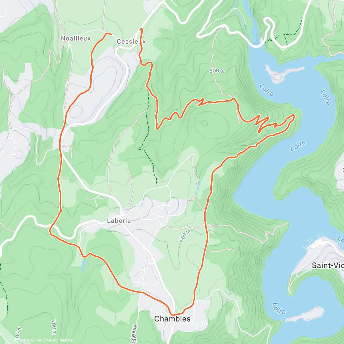 Map of the activity, Chambles