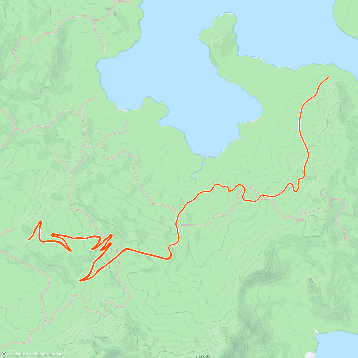 Map of the activity, Zwift - 3x6x40/20s