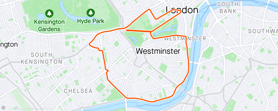 Map of the activity, Zwift - Intermittent in London