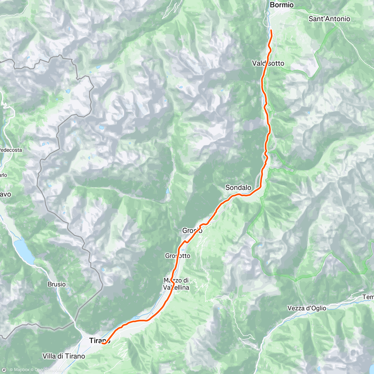 Map of the activity, ROUVY - Bormio to Tirano | Italy
