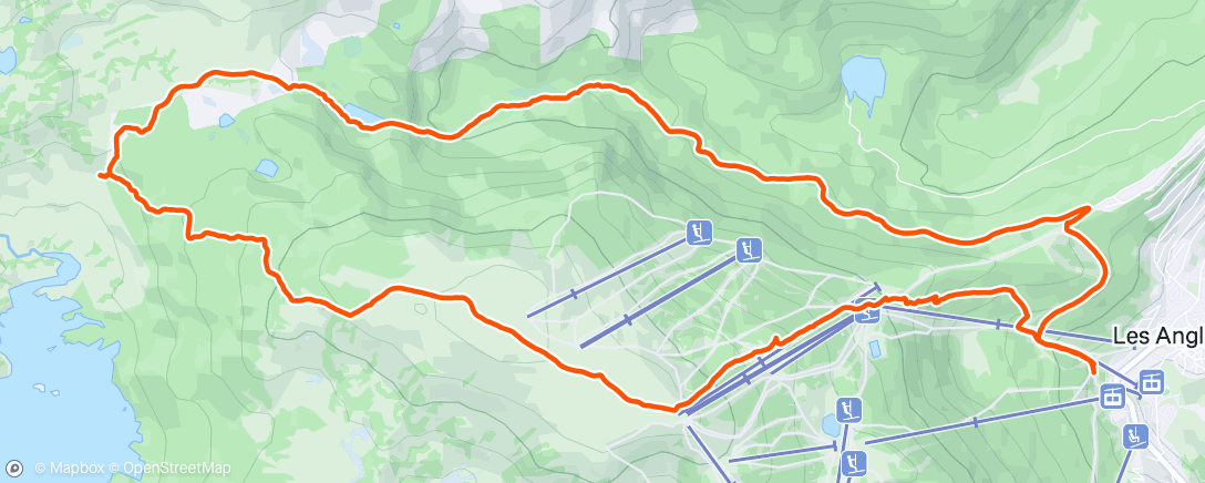 Map of the activity, Lunch Trail Run