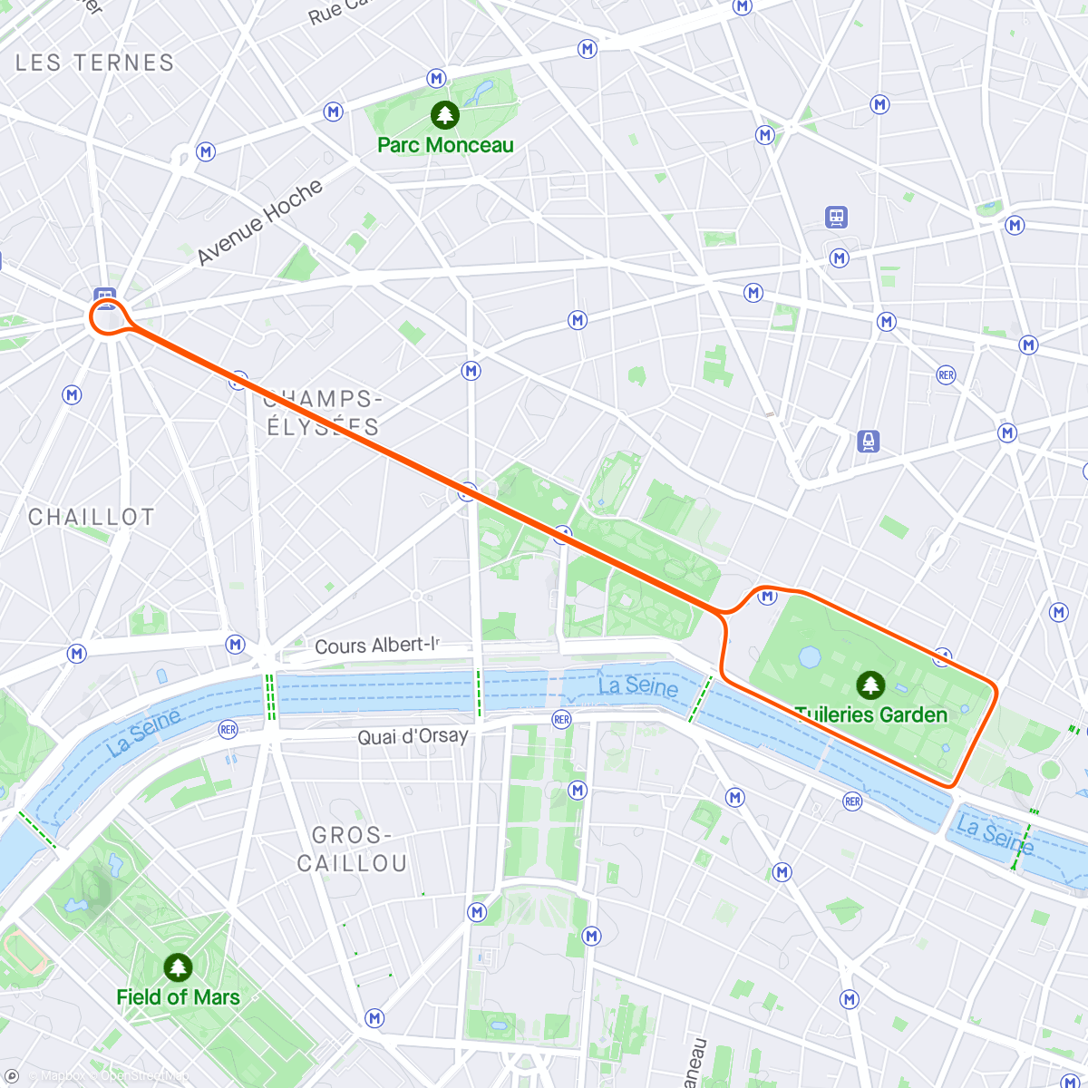 Map of the activity, Zwift - At/Over/Under in Paris