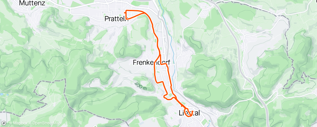Map of the activity, Pendeln 17/1