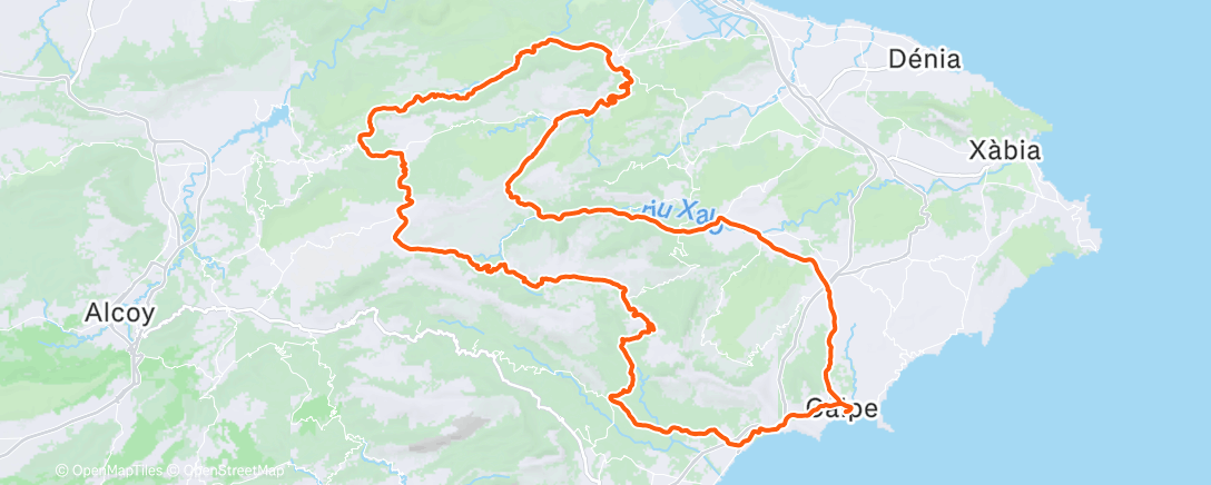 Map of the activity, Sortie vélo le matin