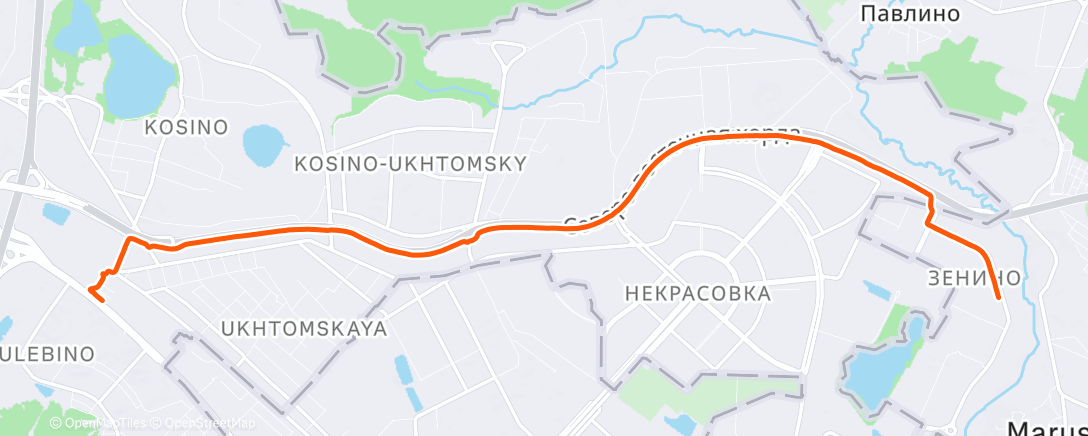 Карта физической активности (Дневной забег)