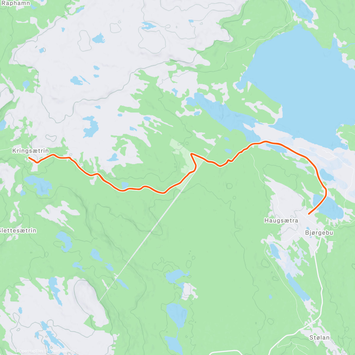 Map of the activity, Blomsæterdalen med jentene 🤩