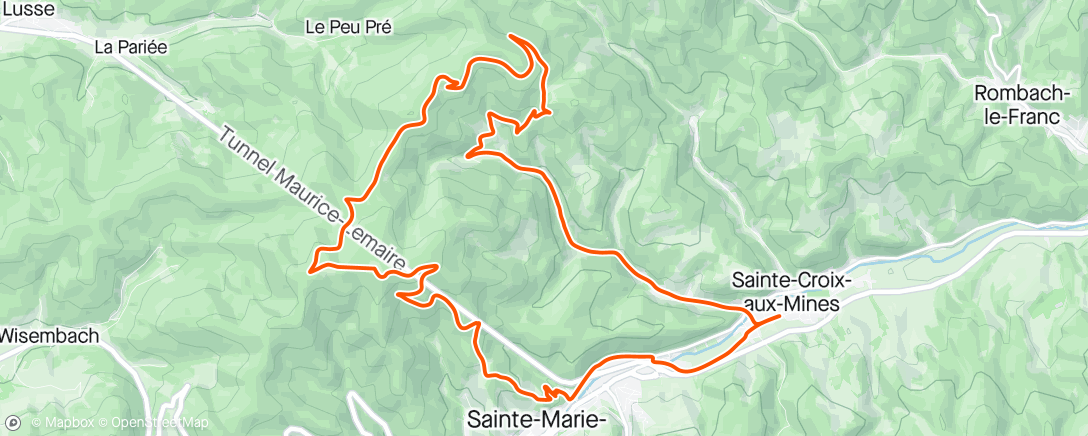 Map of the activity, Afternoon Ride