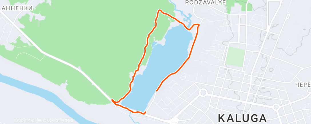 Карта физической активности (Evening Run)