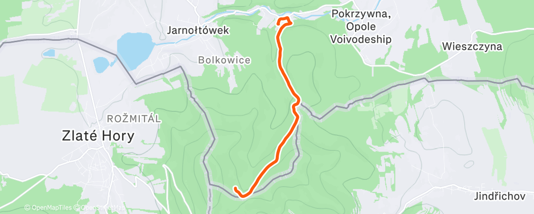 Карта физической активности (Afternoon Hike)