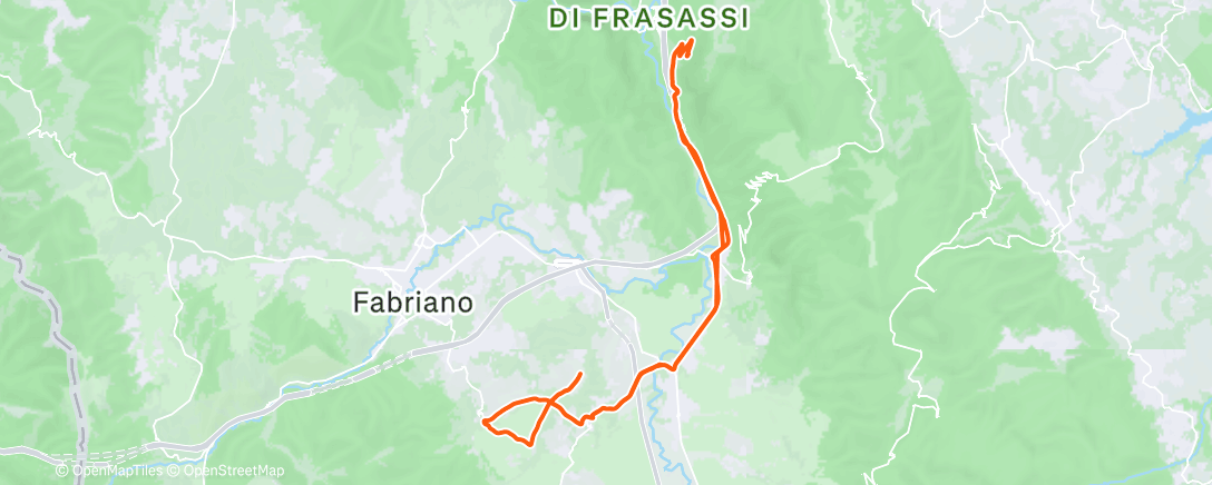 Map of the activity, Pedalata mattutina