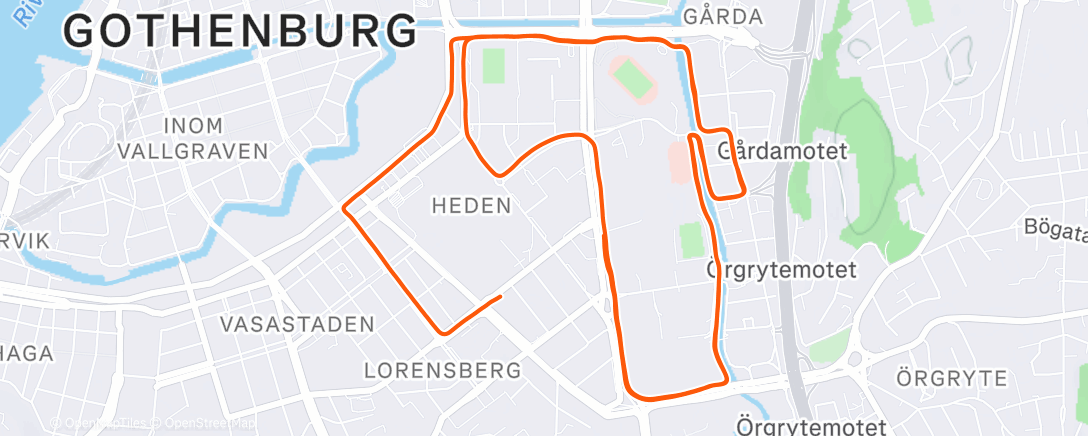 Map of the activity, Sylvesterloppet 2025