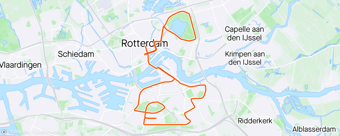 Map of the activity, Marathon Rotterdam