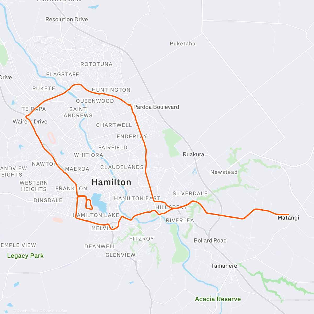 Map of the activity, 26 miles for 26’