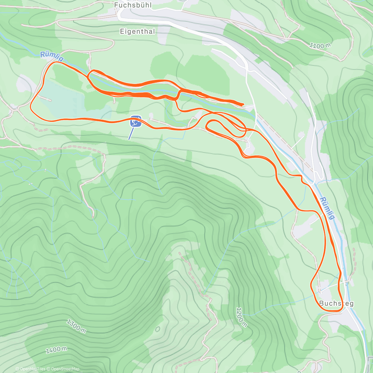 Map of the activity, LL Skate Eigenthal