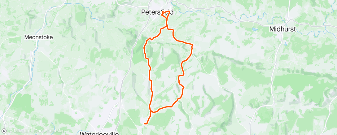 Map of the activity, Easter holiday ride