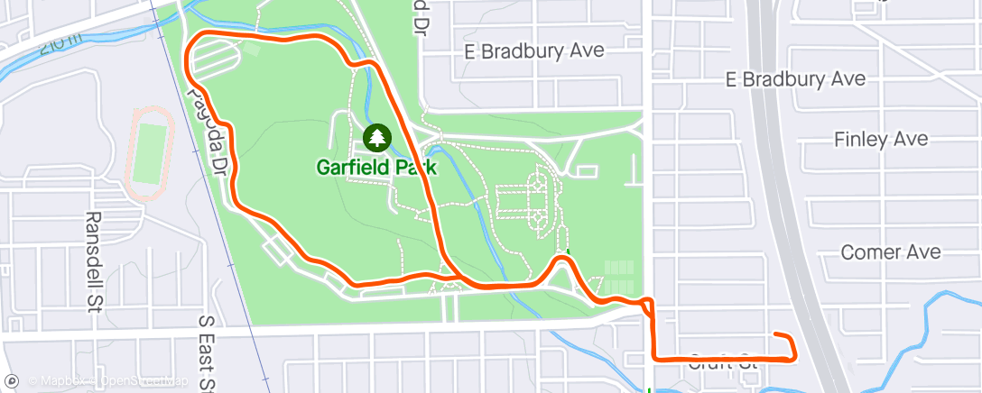 Map of the activity, Little Baby Run Off The Bike