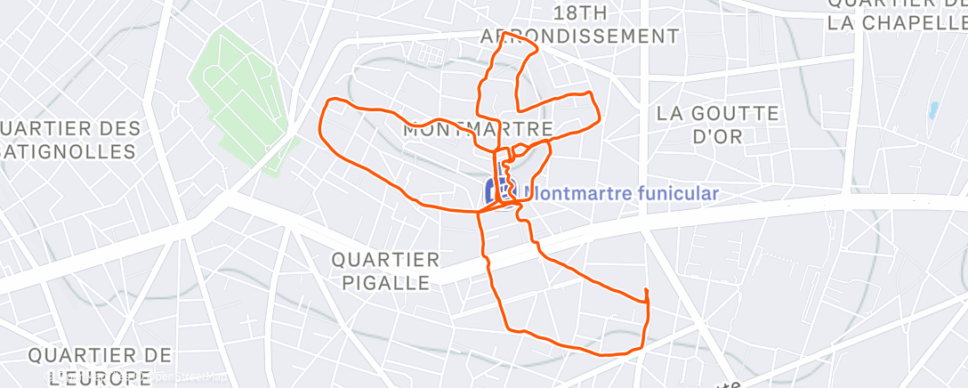 Map of the activity, D+