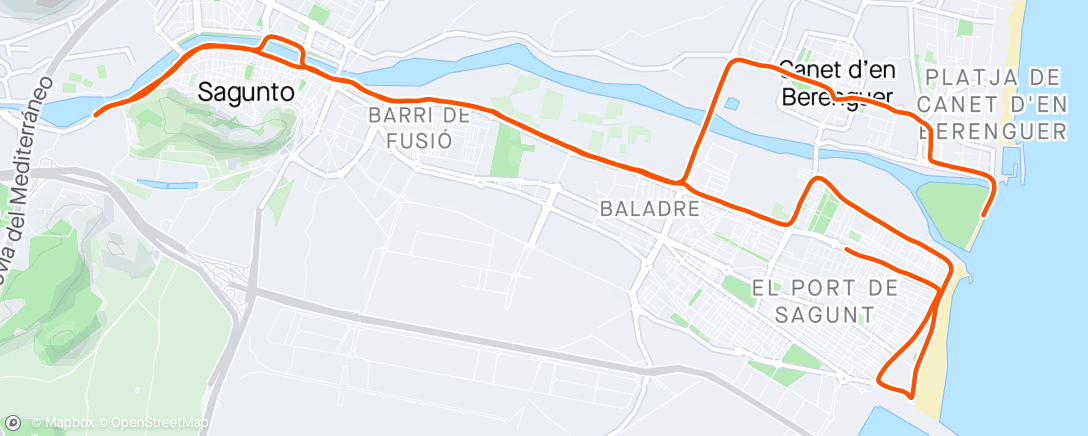 Map of the activity, Carrera a la hora del viento🥺💨💨💨🏃‍♂️