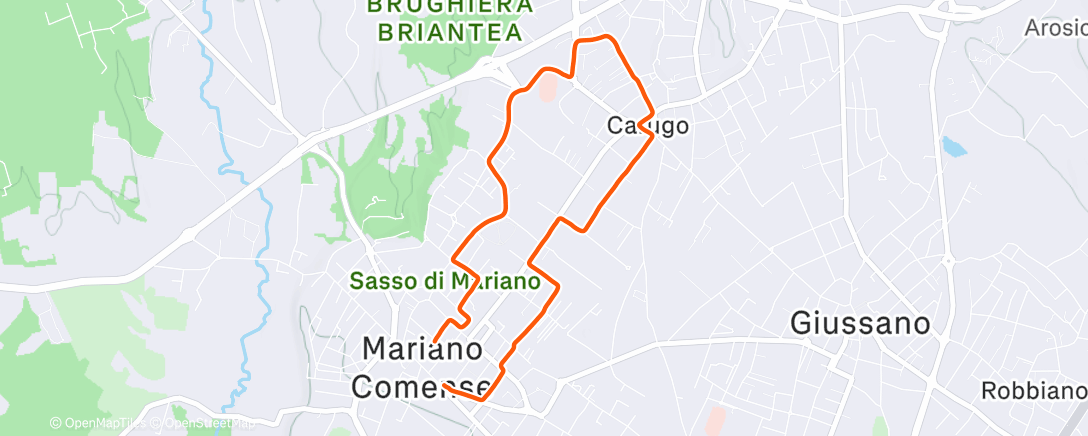 Map of the activity, Morning Run