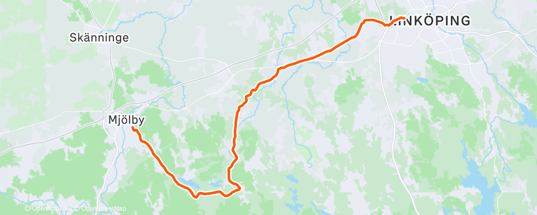 Map of the activity, Ride