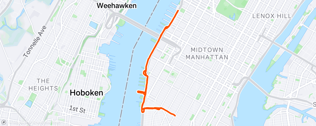 Map of the activity, Morning Run