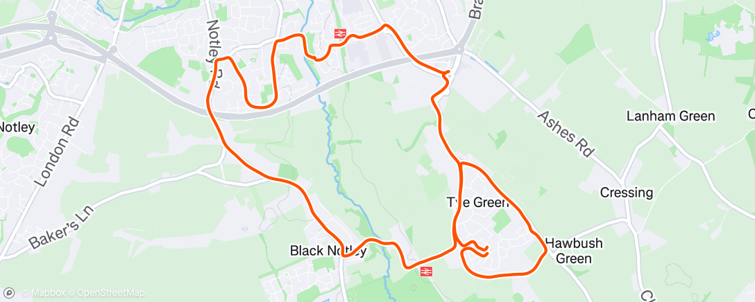 Map of the activity, Morning Run with Pete