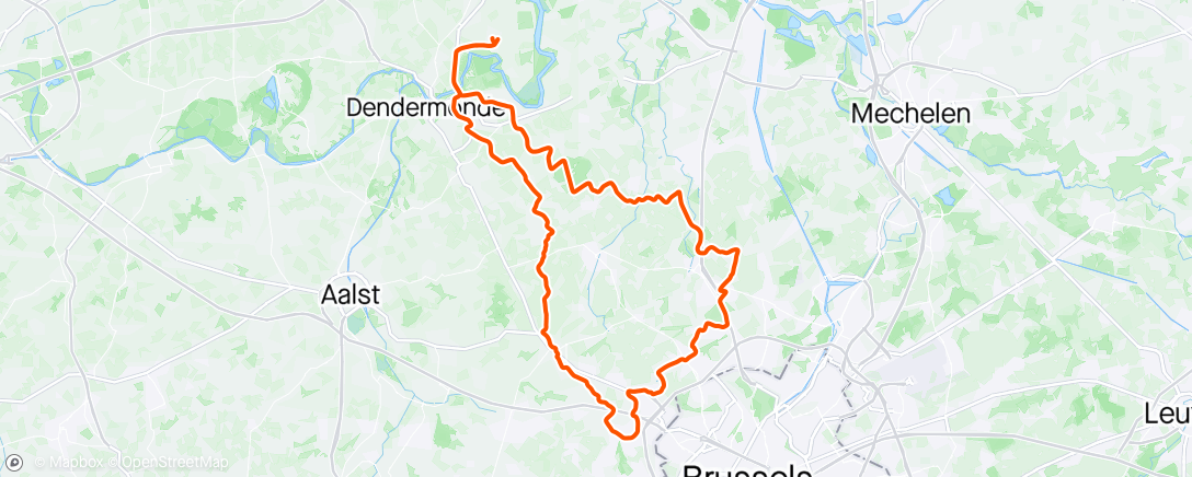 Map of the activity, Moese Trappersrit richting Ganshoren