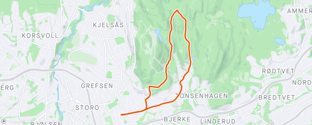 Map of the activity, Morning jogg