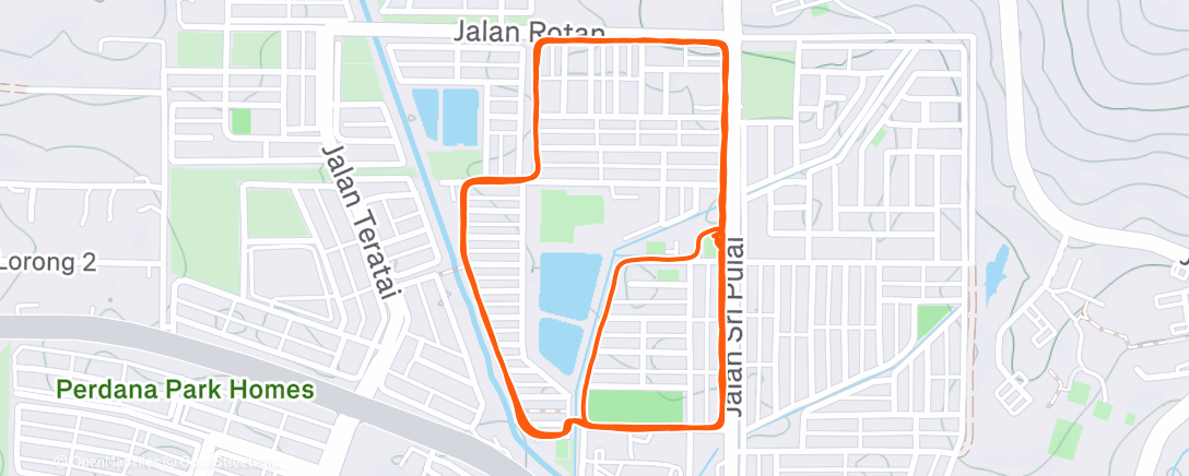 Map of the activity, Morning Run
