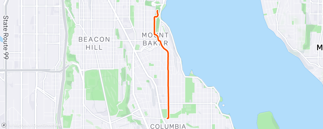 Map of the activity, walk home
