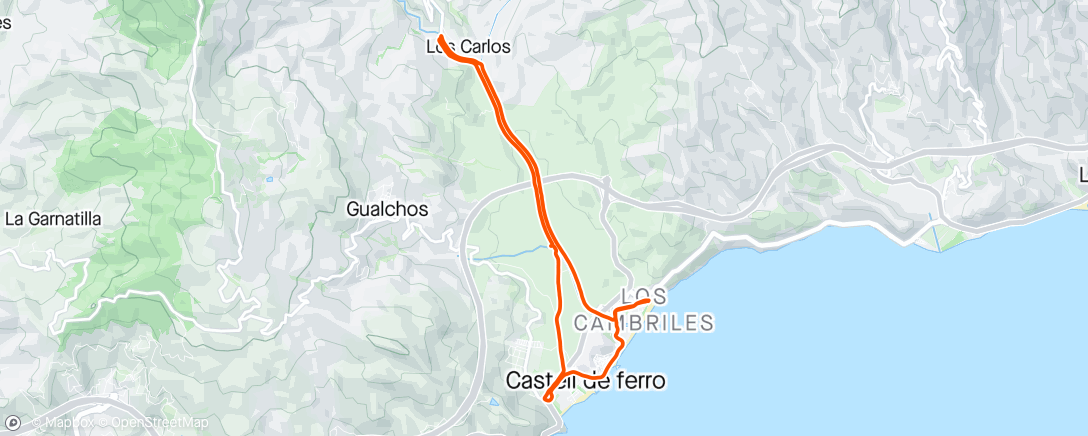 Map of the activity, 14km duurloop