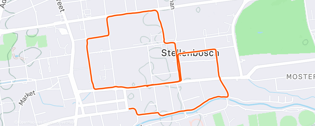 Map of the activity, Morning Run