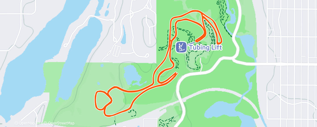 Map of the activity, Theo Ski