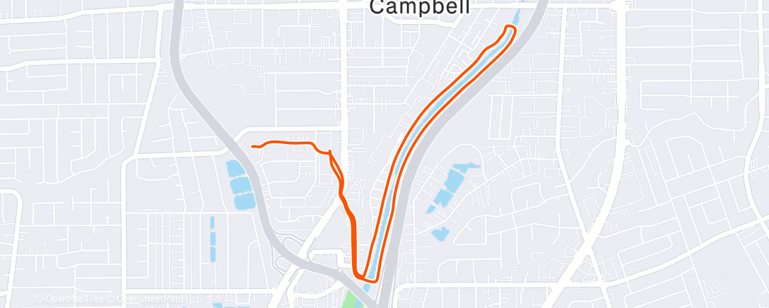 Map of the activity, Morning Run