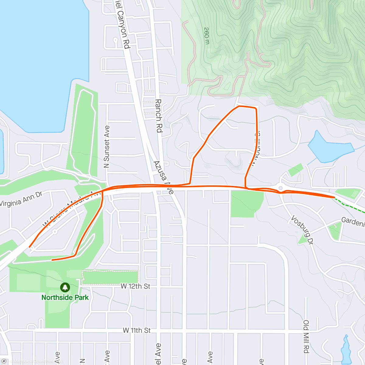 Map of the activity, Jog with girl