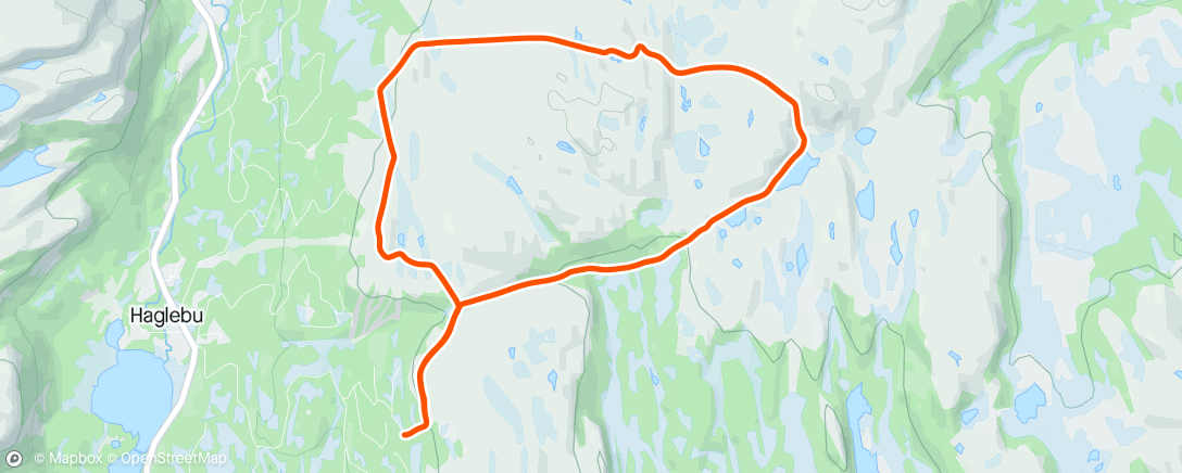 Map of the activity, Skitur Haglebu