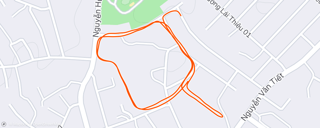 Map of the activity, Morning Run