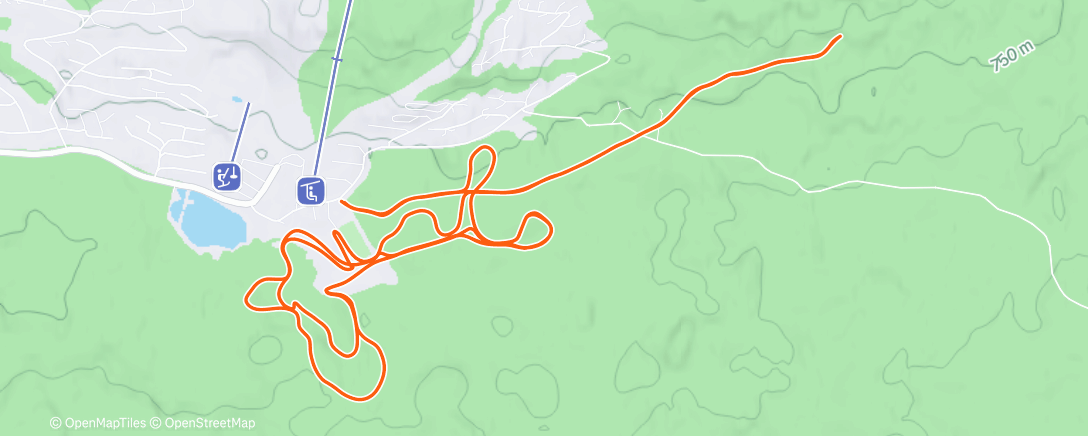 Map of the activity, Père et fils. Trop de vent, on reste sur le stade