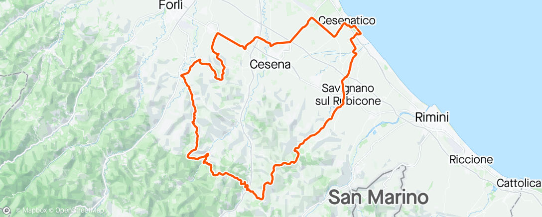 アクティビティ「Nove Colli 2024 - Corto」の地図