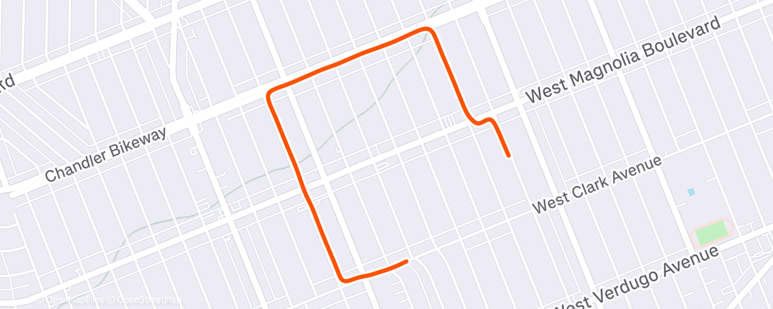 Map of the activity, Morning Run