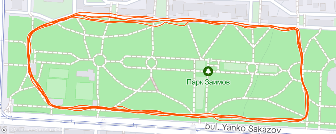 Map of the activity, 45 min Zone 2 run