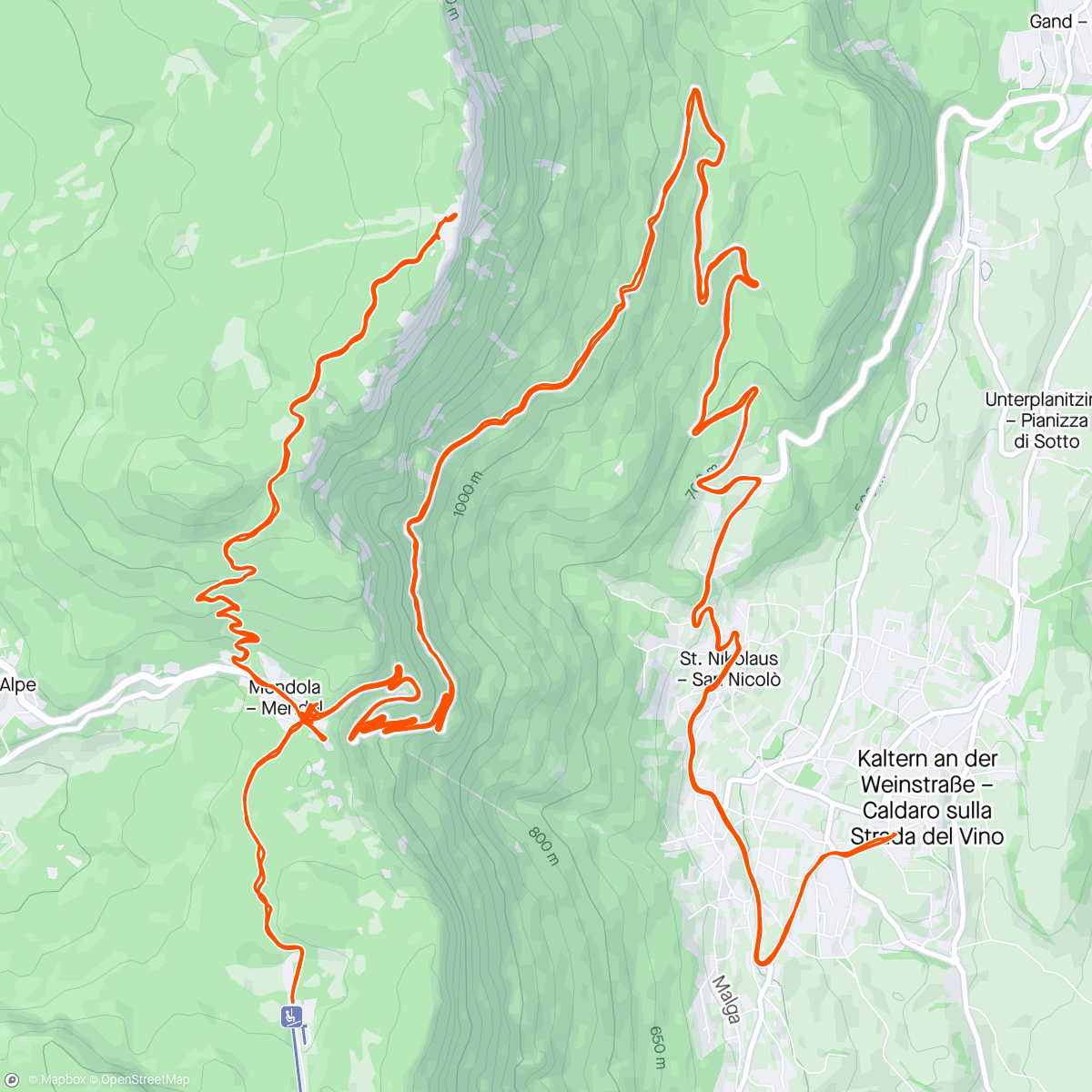 Map of the activity, AHRT - Caldaro 04
