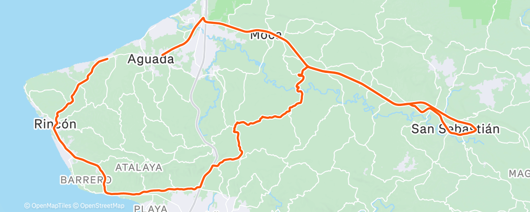 Map of the activity, Morning Ride