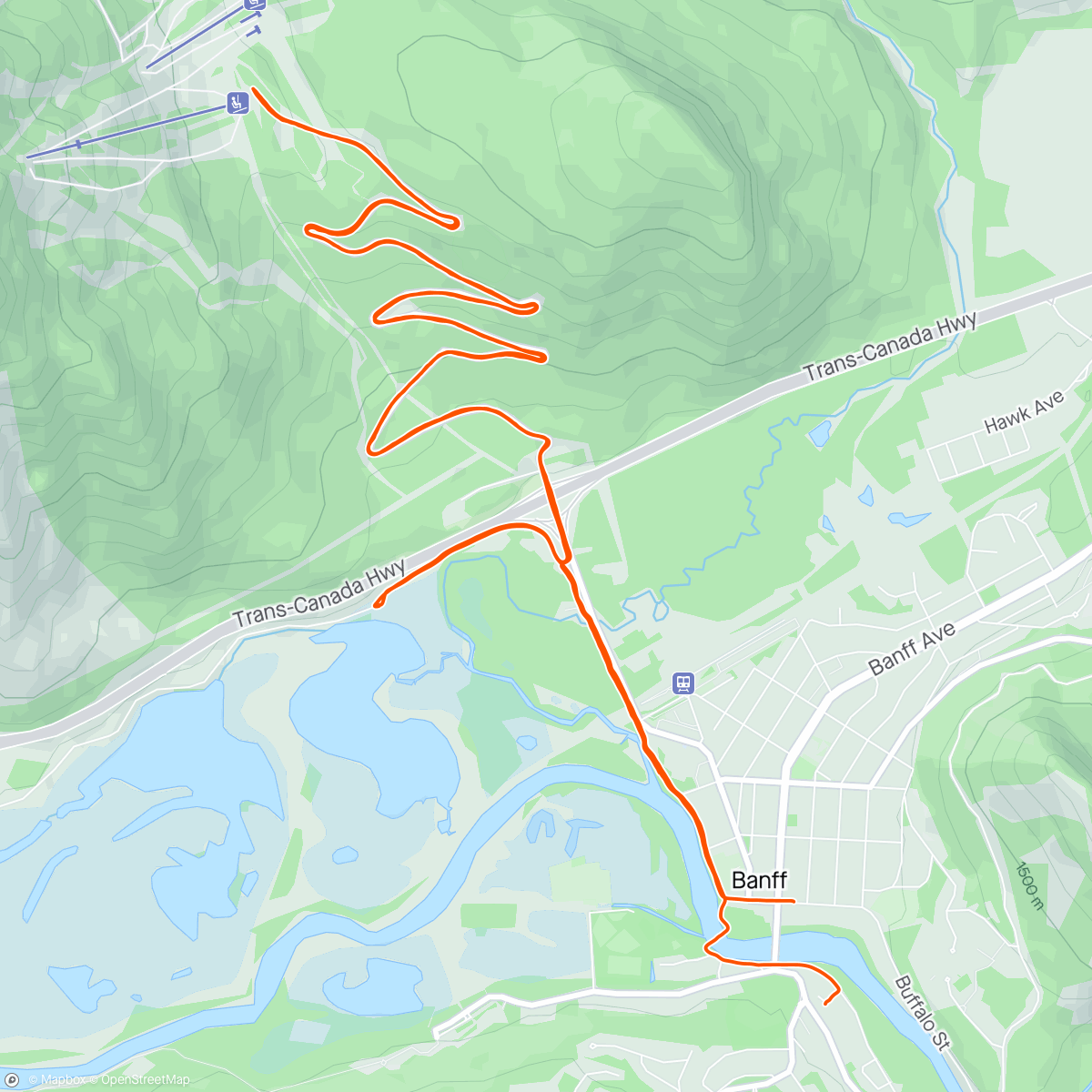 Map of the activity, Norquay!
