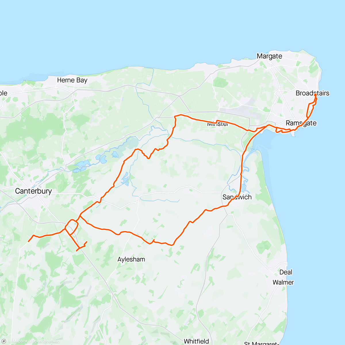 Map of the activity, Smith’s Sunday Ride