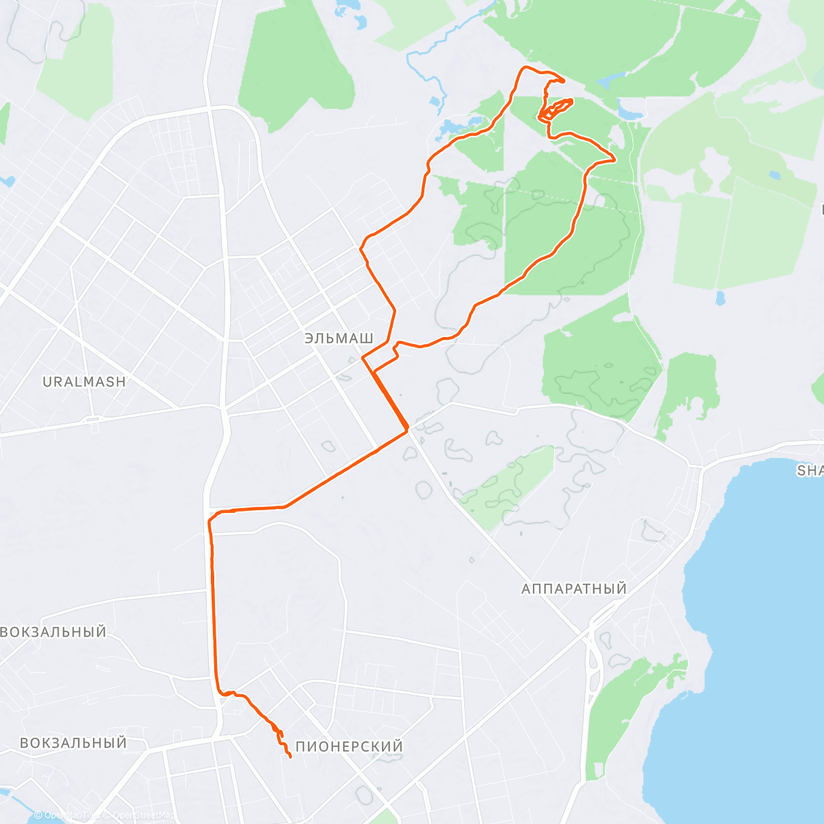 Map of the activity, Калиновка